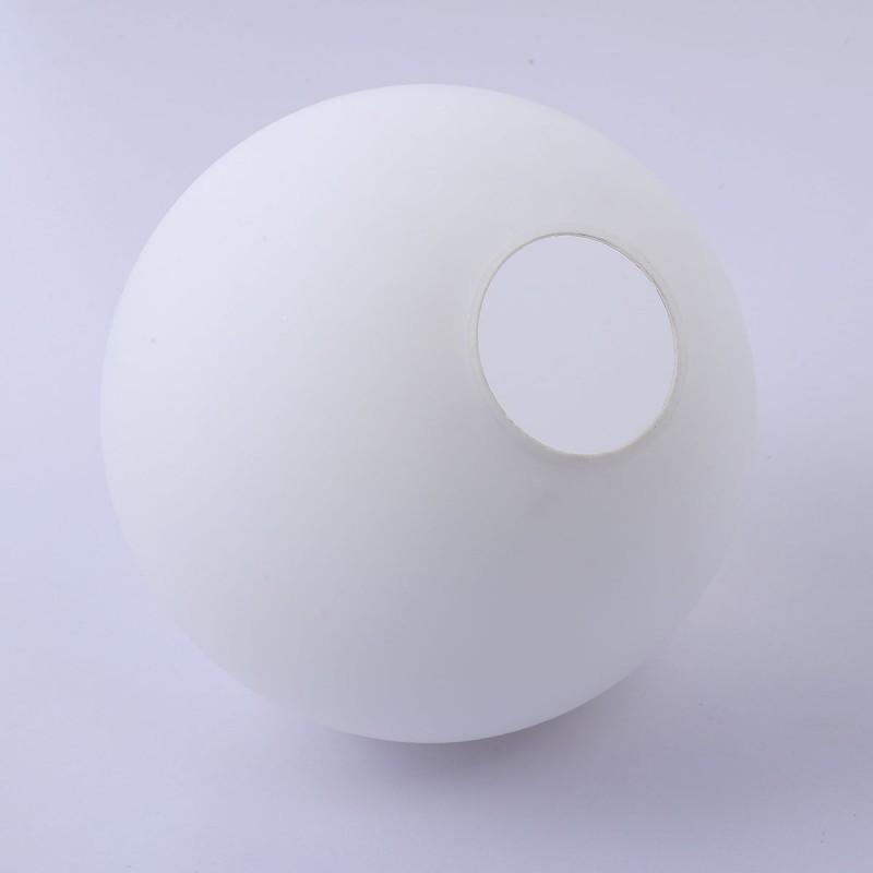 Lampada da terra "BAILEY" con sfera in vetro opalino Lampada da terra "BAILEY" con sfera in vetro opalino