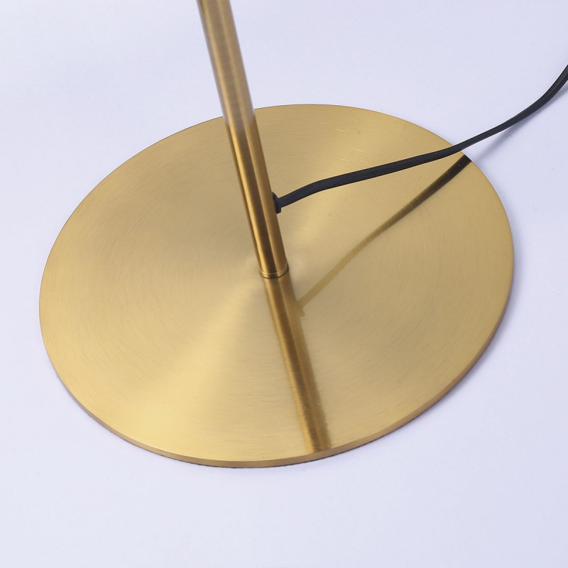 Lampada da terra "BAILEY" con sfera in vetro opalino Lampada da terra "BAILEY" con sfera in vetro opalino