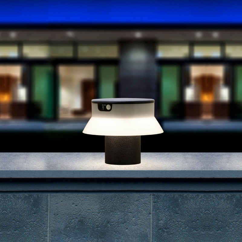 Lampada solare LED "FELICE 200" 18 cm con sensore PIR Lampada solare LED "FELICE 200" 18 cm con sensore PIR