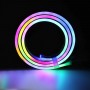 Neon flessibile RGB LED - 24V/DC 4x10mm - 5 metri - Kit completo - IP67 - 11W/m - Curvatura laterale