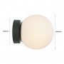 Applique con sfera 40W - IP44_ NERO