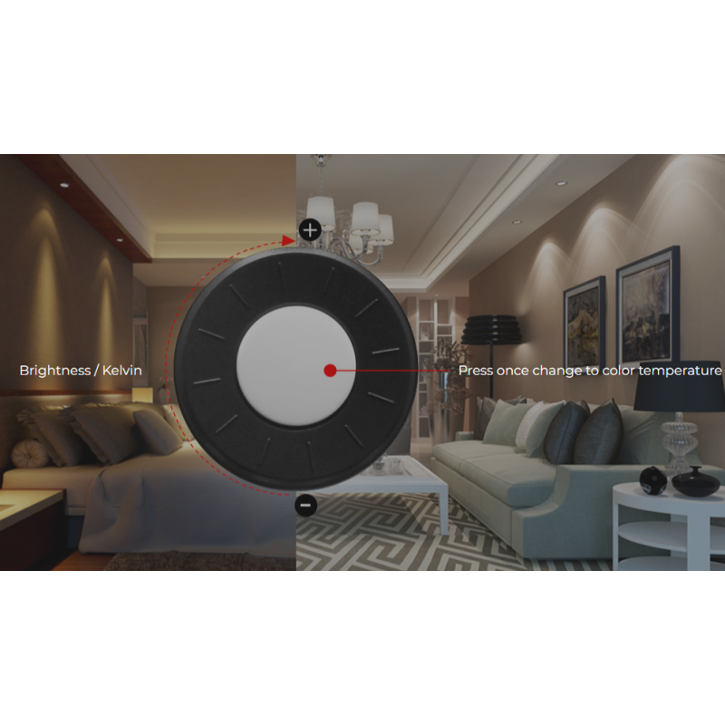 Telecomando LED monocolore/CCT - 4 zone - Rotellina girevole - FUT006 - Mi Light - Mi Boxer Telecomando LED monocolore/CCT - 4 zone - Rotellina girevole - FUT006 - Mi Light - Mi Boxer