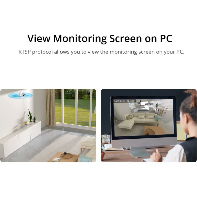 Telecamera di sorveglianza SONOFF CAM Slim Smart - WIFI - 1080P - FHD - Allarme - Sensore di movimento