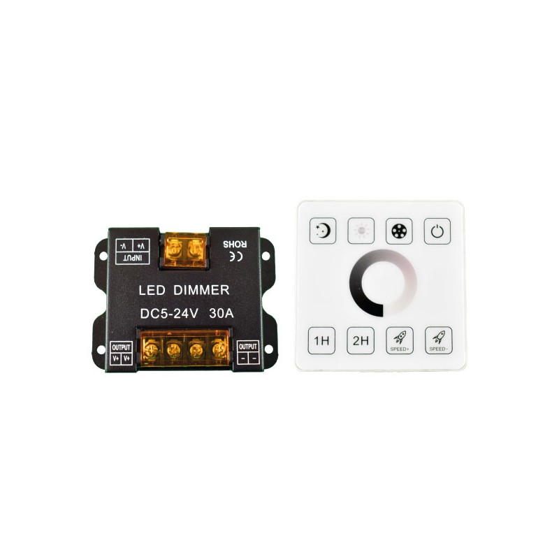 Driver per strisce LED MONOCOLORE con pannello a sfioramento RF - 5-24V/DC