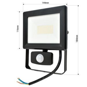 Proiettore LED da esterno con sensore PIR - IP54 - 120º - 4000K- 30W