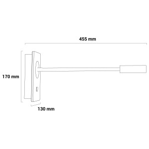 Applique da parete flessibile con porta USB "LONDON USB" - Chip CREE - 3W