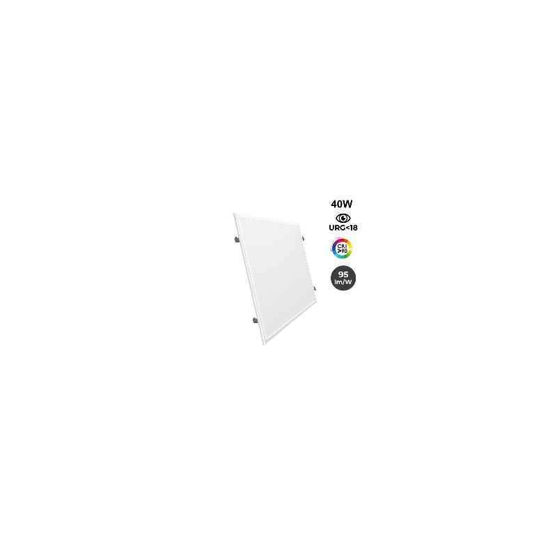 Pannello LED da incasso 60X60 cm - Driver OSRAM - 40W - UGR18 - CRI90 - Con kit di montaggio