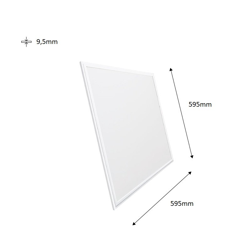 Pannello LED slim da superficie 60x60cm - Driver OSRAM - 40W - UGR18 - CRI90 - Con KIT di montaggio