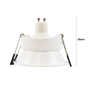 Anello circolare per lampadina GU10 / MR16 - Taglio Ø85 mm - UGR basso