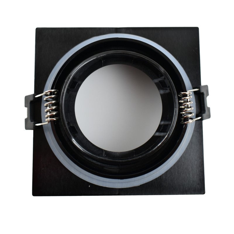 Anello da incasso quadrato per lampadina GU10 - Taglio Ø75-80 mm - IP54 Anello da incasso quadrato per lampadina GU10 - Taglio Ø75-80 mm - IP54