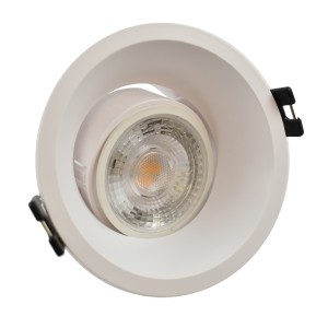 Anello circolare per lampadina GU10 / MR16 - Taglio Ø85 mm - UGR basso