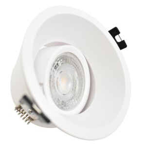 Anello circolare per lampadina GU10 / MR16 - Taglio Ø85 mm - UGR basso