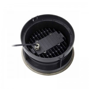 FARETTO DA INCASSO A PAVIMENTO IP67 18W FINITURA ACCIAIO INOX. 12V-DC, ANGOLO 30º BIANCO CALDO