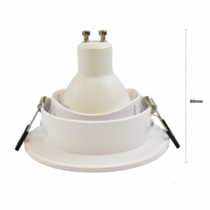 Anello circolare per lampadina GU10 / MR16 - Taglio Ø75-80 mm - IP54