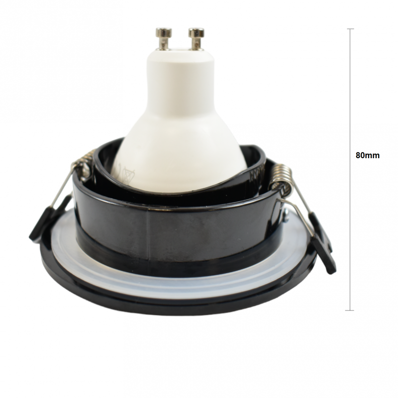 Anello circolare per lampadina GU10 / MR16 - Taglio Ø75-80 mm - IP54 Anello circolare per lampadina GU10 / MR16 - Taglio Ø75-80 mm - IP54