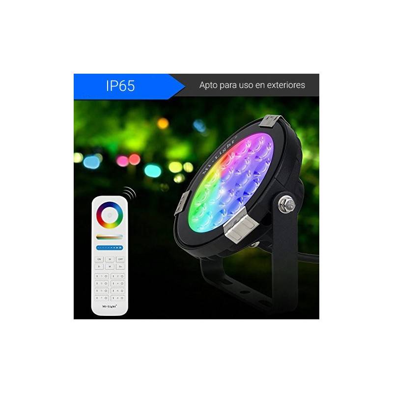 Faretto da giardino RGB+CCT 9W 230V Controllo RF e WIFI tramite app mobile