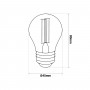 Lampadina a filamento LED dimmerabile E27 5W G45