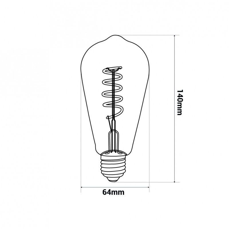 Lampadina LED Vintage Edison 4W E27 Dimmerabile Deracotiva - Centro Lampade