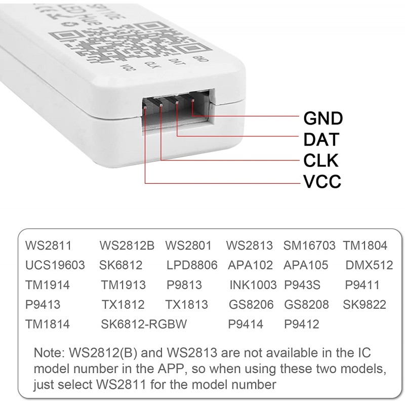 Controller LED IC pixel Bluetooth RGB/RGBW- 5-24V DC - 1024 pixel Controller LED IC pixel Bluetooth RGB/RGBW- 5-24V DC - 1024 pixel