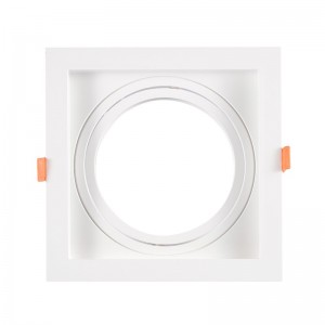 Pack x 2 - Anello per downlight di tipo cardanico quadrato per lampadina QR111 o AR111 - Taglio 155 x 155 mm