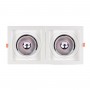 Pack x 2 - Anello per downlight di tipo cardanico quadrato per lampadina QR111 o AR111 - Taglio 155 x 155 mm