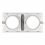 Pack x 2 - Anello per downlight di tipo cardanico quadrato per lampadina QR111 o AR111 - Taglio 155 x 155 mm