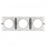 Pack x 3 - Anello per downlight di tipo cardanico quadrato per lampadina QR111 o AR111 - Taglio 155 x 155 mm