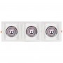 Pack x 3 - Anello per downlight di tipo cardanico quadrato per lampadina QR111 o AR111 - Taglio 155 x 155 mm