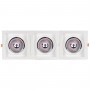 Pack x 3 - Anello per downlight di tipo cardanico quadrato per lampadina QR111 o AR111 - Taglio 155 x 155 mm