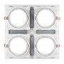 Pack x 4 - Anello per downlight di tipo cardanico quadrato per lampadina QR111 o AR111 - Taglio 155 x 155 mm