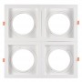 Pack x 4 - Anello per downlight di tipo cardanico quadrato per lampadina QR111 o AR111 - Taglio 155 x 155 mm