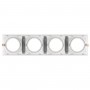 Pack x 4 - Anello per downlight di tipo cardanico quadrato per lampadina QR111 o AR111 - Taglio 155 x 155 mm