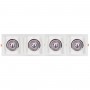 Pack x 4 - Anello per downlight di tipo cardanico quadrato per lampadina QR111 o AR111 - Taglio 155 x 155 mm