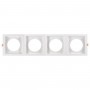 Pack x 4 - Anello per downlight di tipo cardanico quadrato per lampadina QR111 o AR111 - Taglio 155 x 155 mm