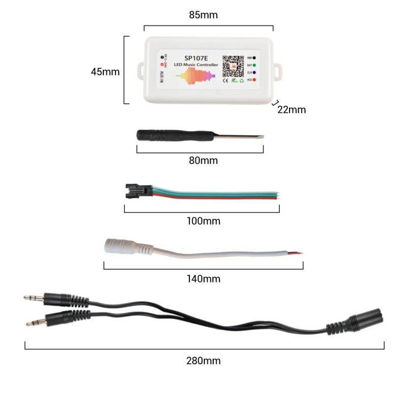 Striscia LED luce RGB controller musicale per retroilluminazione