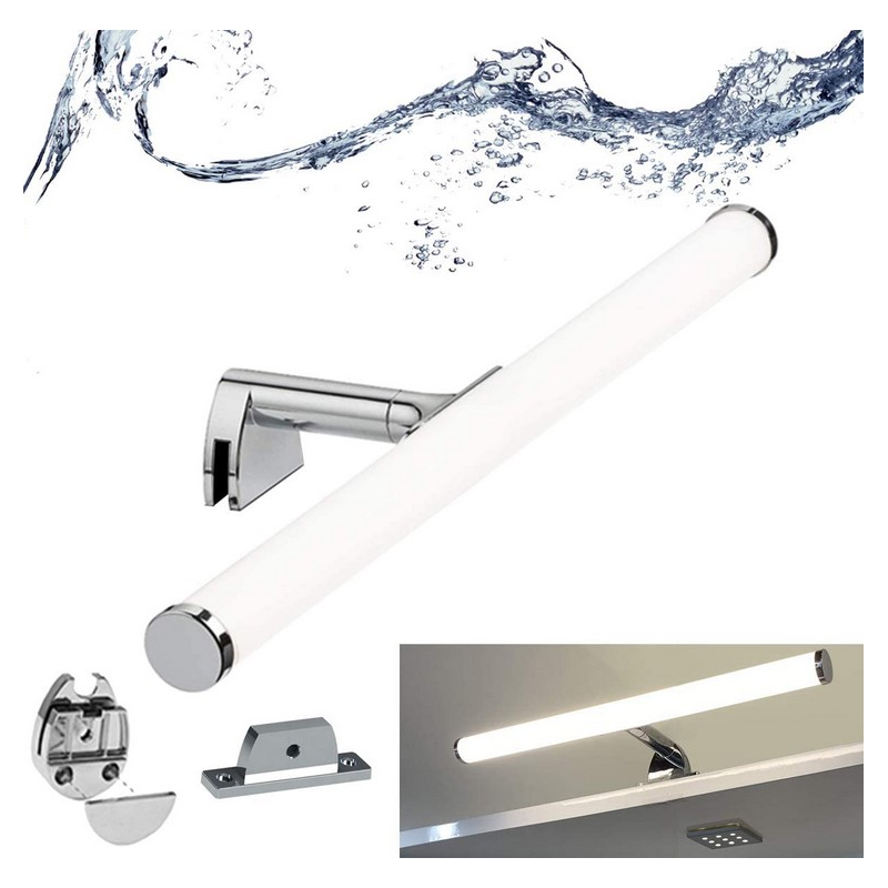 Applique tubolare LED per specchio da bagno - 30cm - 5W | 3 opzioni di montaggio