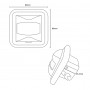 Sensore di movimento PIR 160º - Meccanismo quadrato a parete