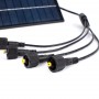 Kit x 4 faretti solari da esterno con pannello solare - 5W - IP66 - 3000K