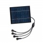 Kit x 4 faretti solari da esterno con pannello solare - 5W - IP66 - 3000K