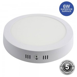 Faretto LED da superficie 6W rotondo SMD2835 230V