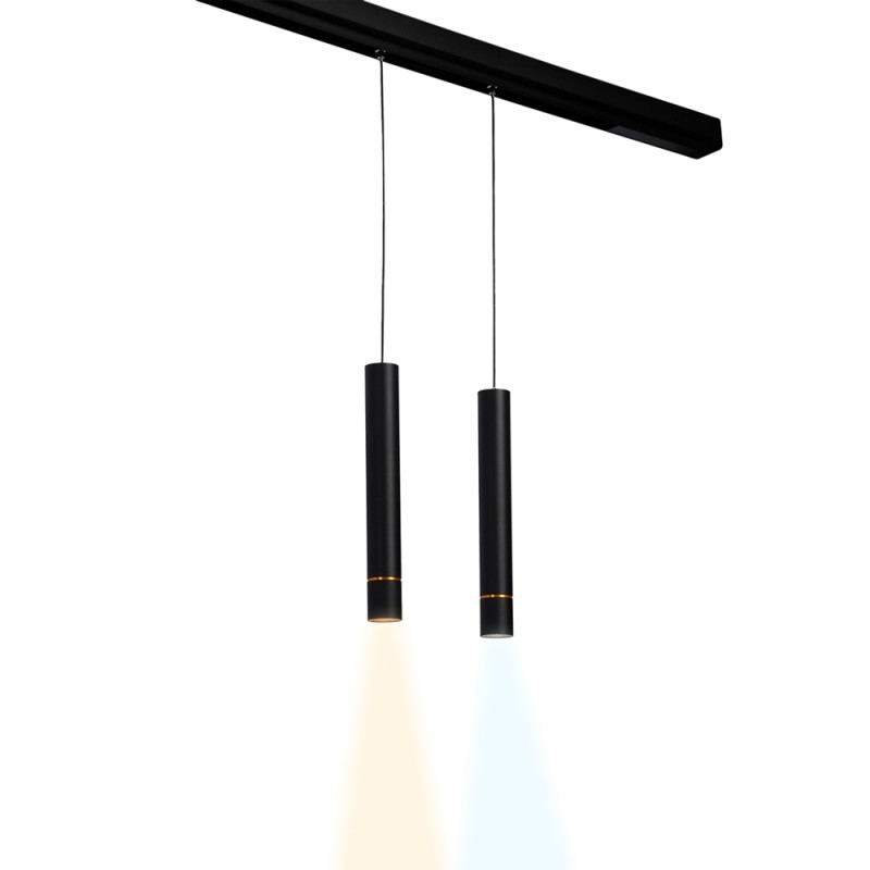 Faretto LED a sospensione per binario magnetico 48V - 8W - Linea dorata Faretto LED a sospensione per binario magnetico 48V - 8W - Linea dorata