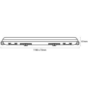 Plafoniera stagna LED lineare collegabile CCT con sensore di movimento - 120 cm - 40W - IP65