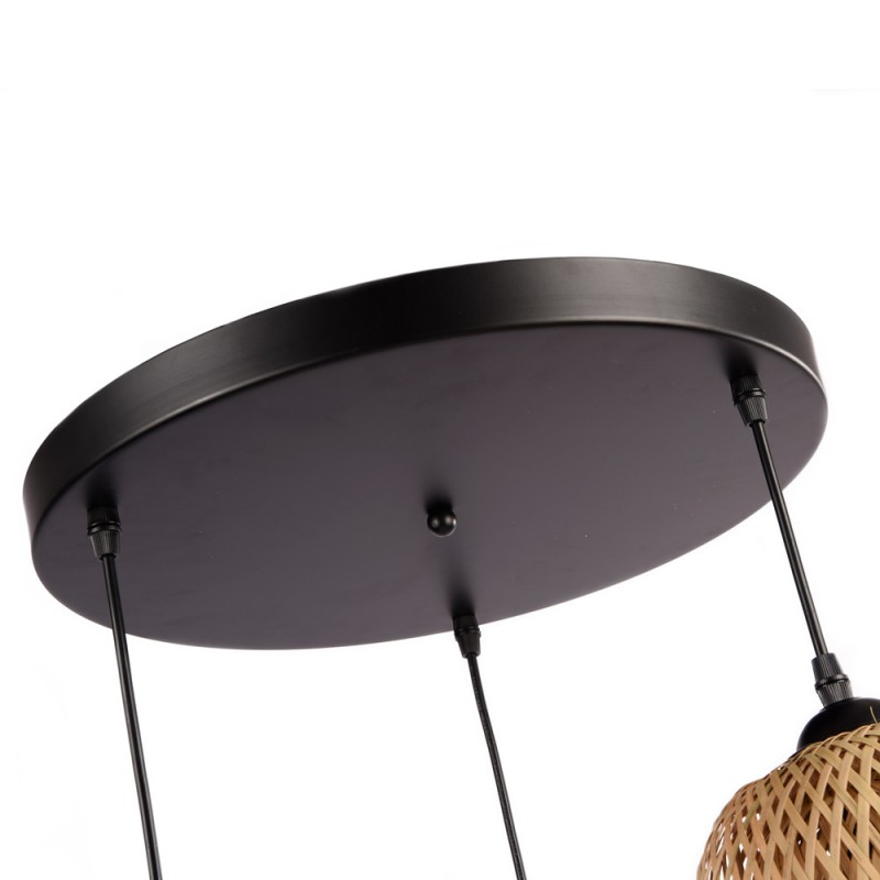 Lampada tripla a sospensione in vimini "Trisa" - 3xE27 Lampada tripla a sospensione in vimini "Trisa" - 3xE27