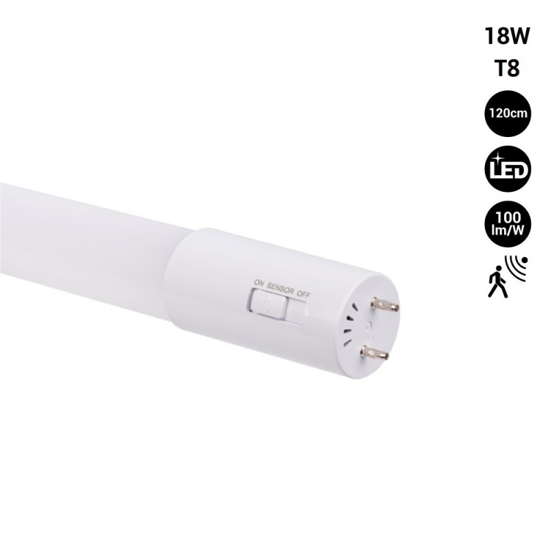 Tubo LED 120cm T8 con sensore di movimento a microonde - 18W