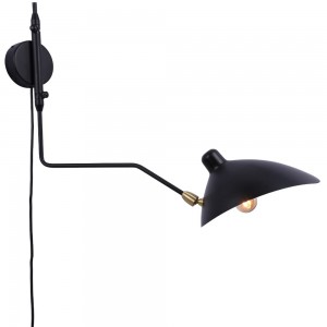 Lampada da parete di design "Louise" con spina - Ispirazione "Serge Mouille"- 2xE27