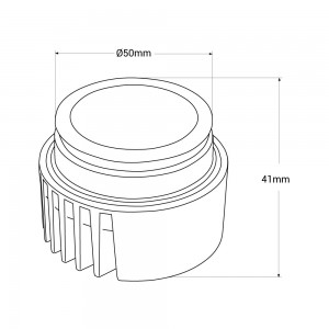 Modulo LED 7W per anello downlight MR16/GU10 - 45º - CRI 90