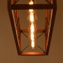 Lampada a sospensione vintage in legno e metallo "Sisca" - 5xE27