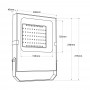 Proiettore LED da esterno 50W - 12-24V DC - 120º - IP66