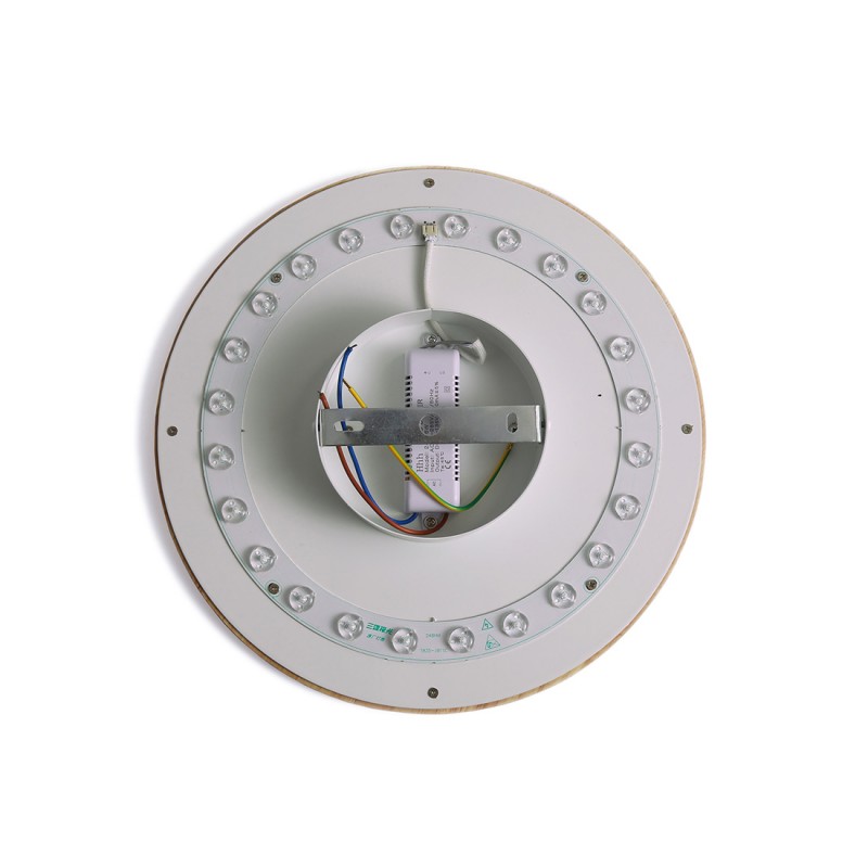 Applique circolare da parete in legno "Lune" - 12W - Ø 20cm Applique circolare da parete in legno "Lune" - 12W - Ø 20cm