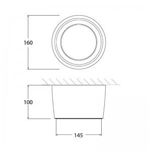 Downlight a soffitto CCT "Livia 160" FUMAGALLI - 10W - GX53 - IP55